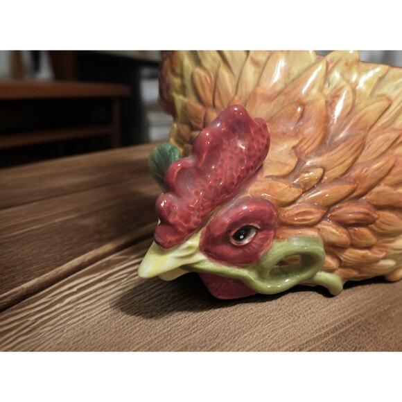 Fitz and Floyd Classics Country Gourmet Collection Hen Butter Tub and Lid Vtg - Picture 2 of 11